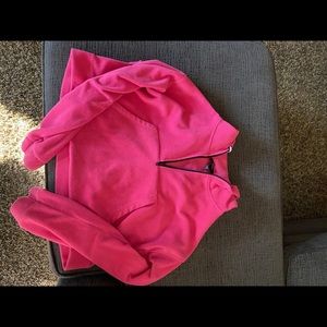 Pink Cropped Hoodie